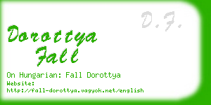 dorottya fall business card